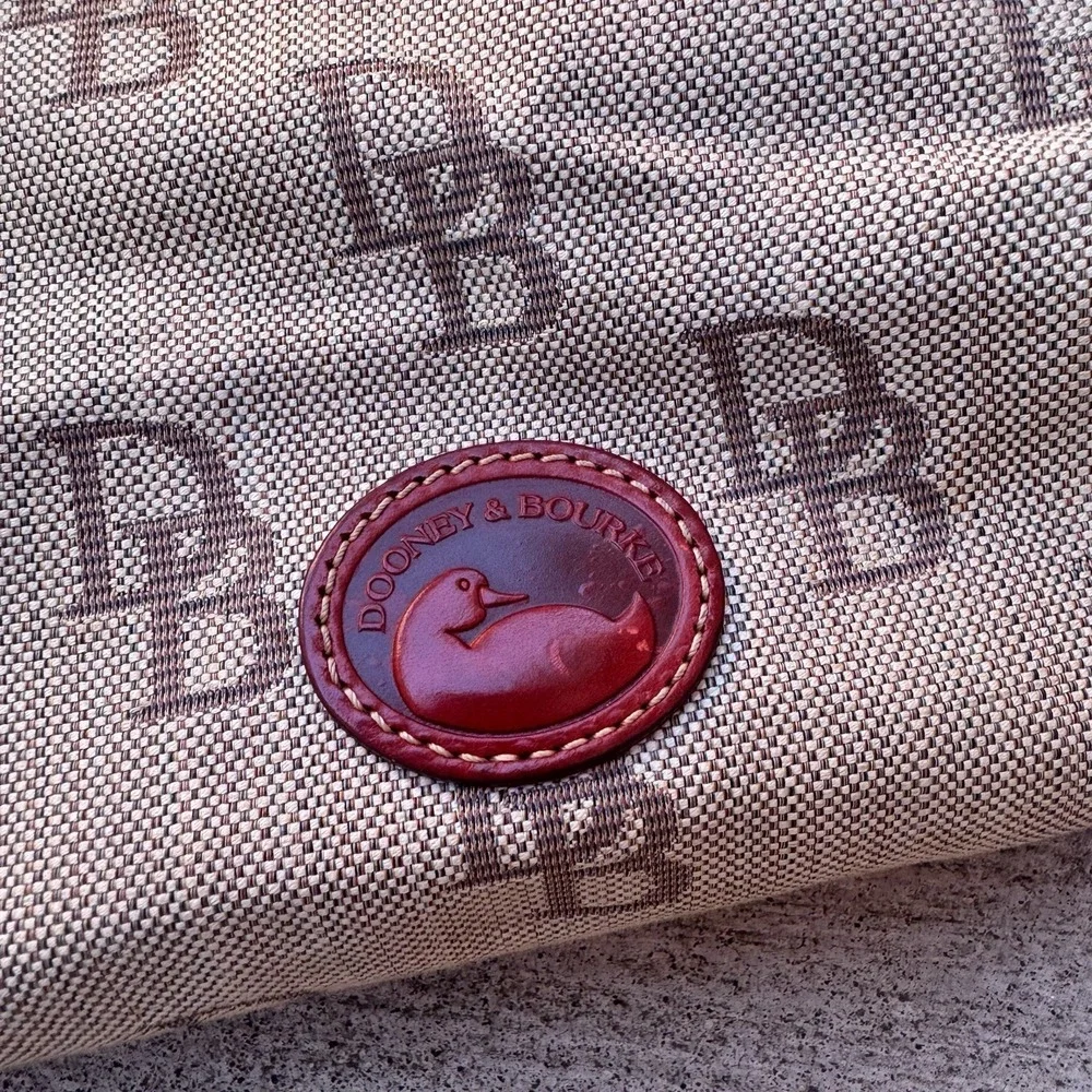 Dooney and Bourke Vintage‎ Monogram Canvas Tassle Shoulder Bag and Wallet Y2K